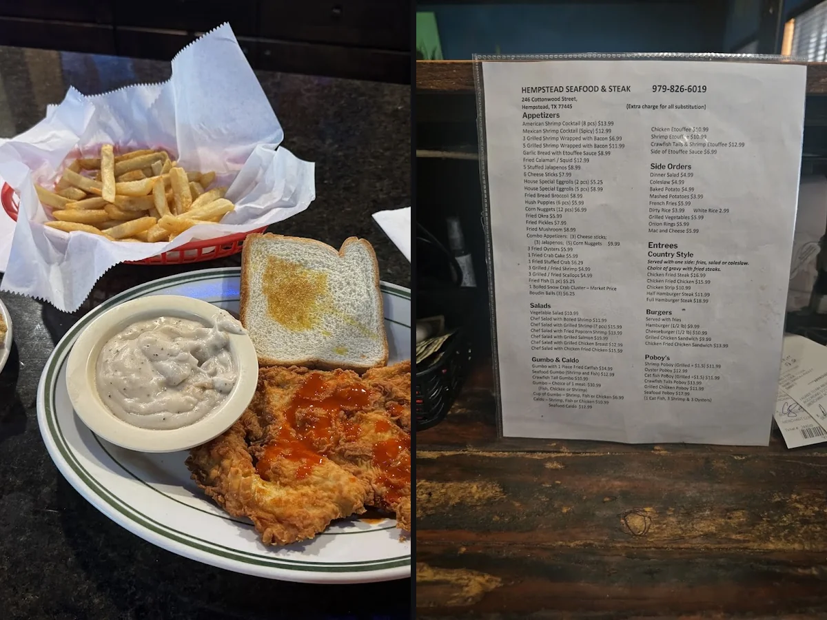 Seafood, steaks, and comfort