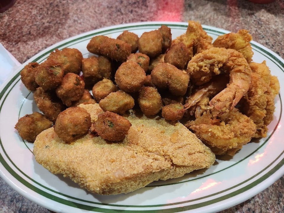 Fried Catfish Fried Okra & Hushpuppies